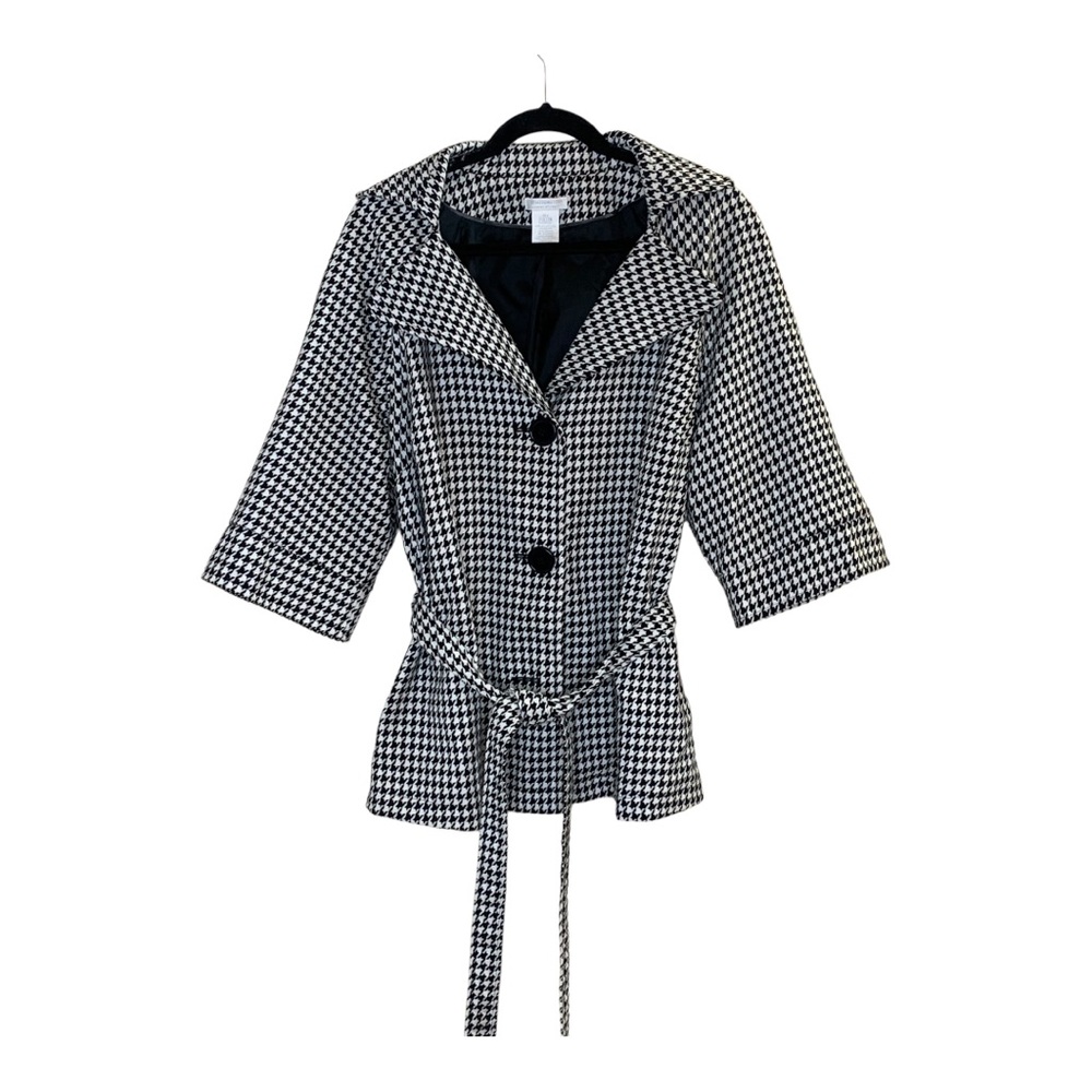 Worthington Black and White Blazer with Bell Sleeves